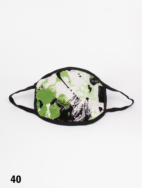 Reversible Ink Print  Jersey Fabric Face Mask